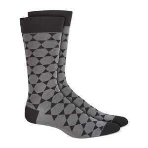 ALFATECH BY ALFANI Mens Gray Rayon Seamless Casual Crew Socks 7-12